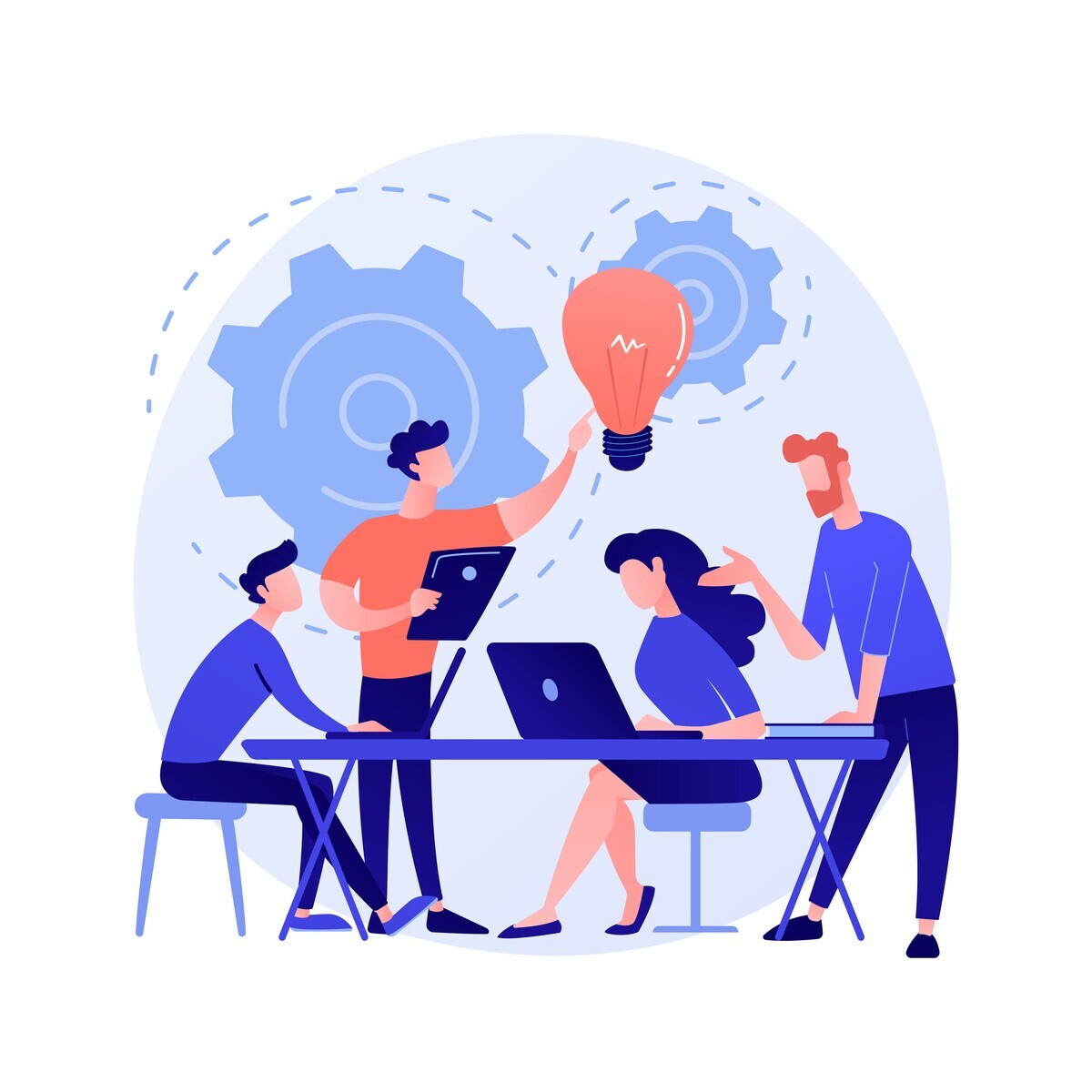 Team of human professionals
