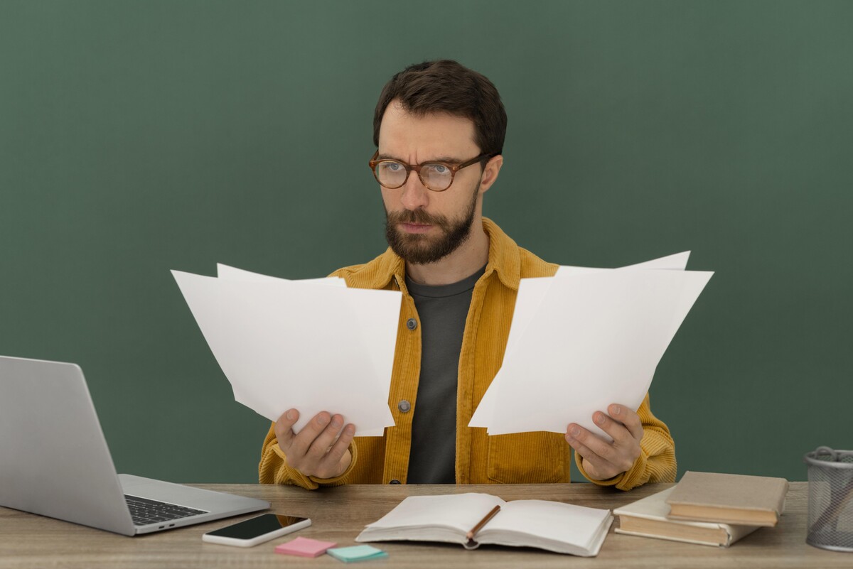  A man Identifying research topic