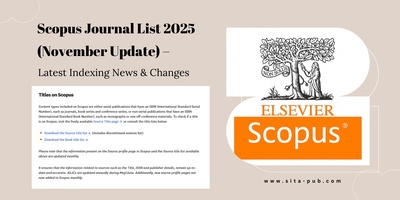 Scopus Journal List 2025 (November Update) – Latest Indexing News & Changes