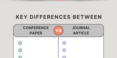 What are the key differences between conference papers and journal articles?