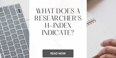 What does a researcher's h-index indicate?