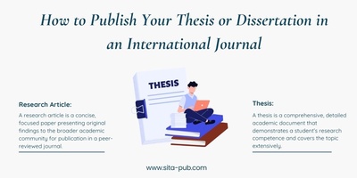 How to Publish Your Thesis or Dissertation in an International Journal