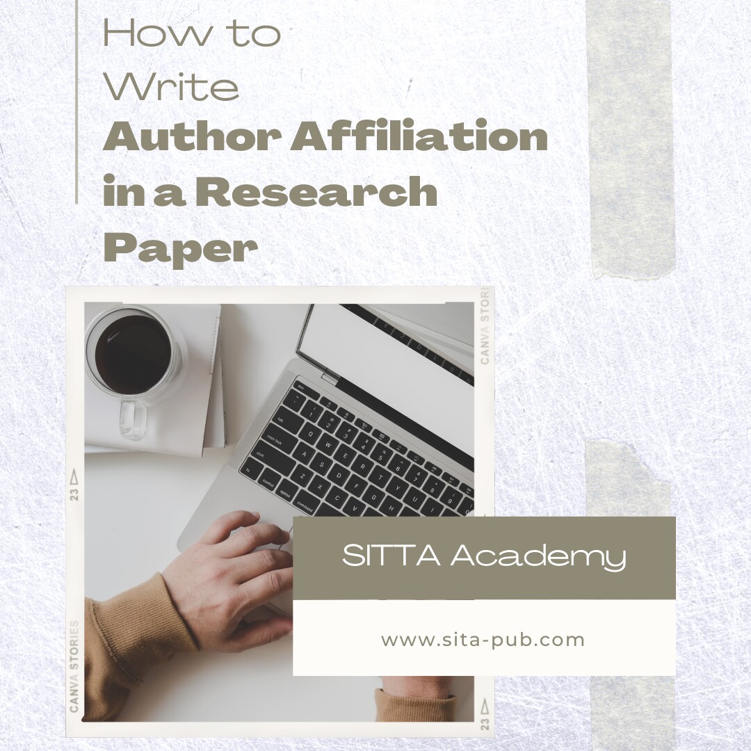 How to Write Author Affiliation in a Research Paper